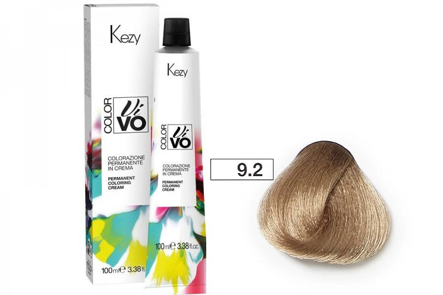 Farba do włosów Kezy Color Vivo 100 ml • 9.2 beżowy bardzo jasny blond